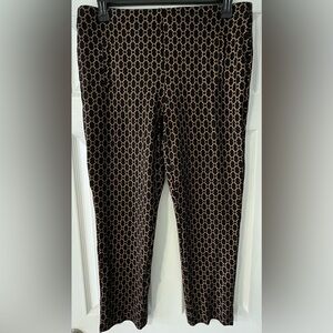 Chico's Black and Tan Geometric Women's Pants
